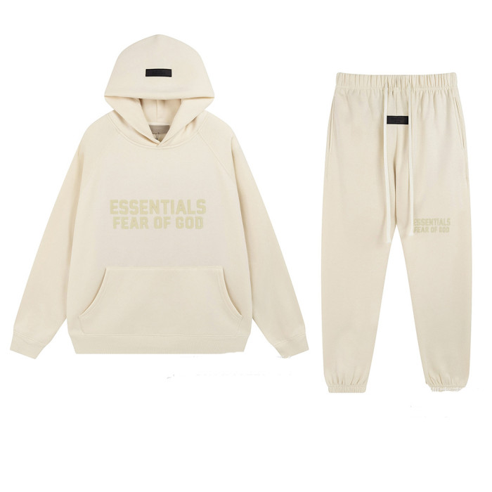 Plush Letter Athletic Sweatshirt and Sweatpants Set