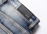 Men'S  Slim-fit Elastic Patchwork Cotton Denim Jeans