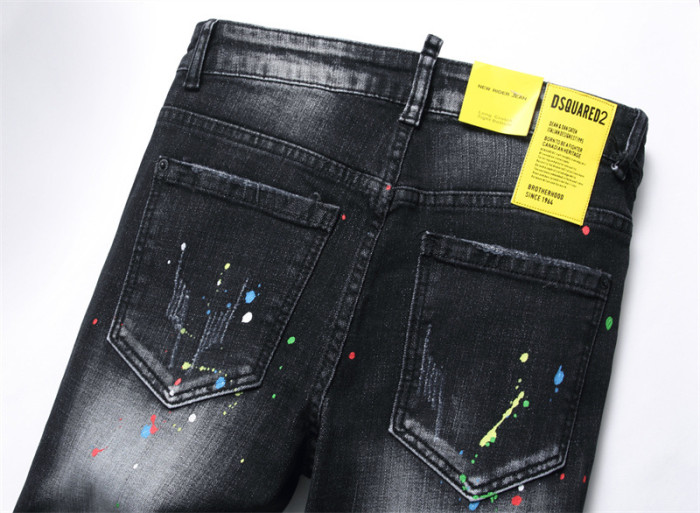 Men's Black Cotton Stretch Slim Fit Denim Jeans