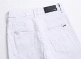 Men's White Simple Trendy and Stretchy Skinny Jeans