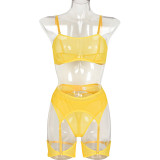 Sexy Sheer Mesh Lingerie Set with Leg Harness by ihoov