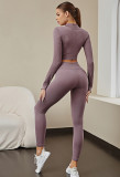 Yoga Suit Sports Two-Piece Knitted Butt-Lifting Seamless Women's Fitness Suit Set