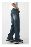 Vintage Loose Fit Wide Leg Floor-Length Trend Cowboy Jeans