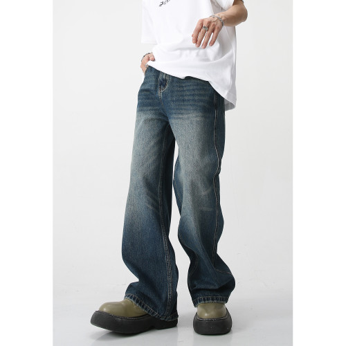 Vintage Loose Fit Wide Leg Floor-Length Trend Cowboy Jeans
