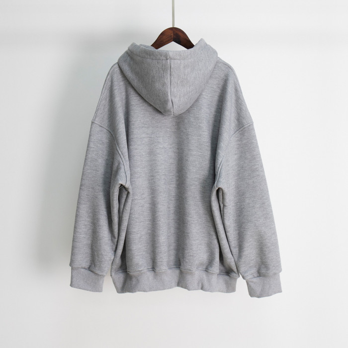 Boyfriend Style Loose Fit and Plush Velvet Cozy Hooded Sweatshirt