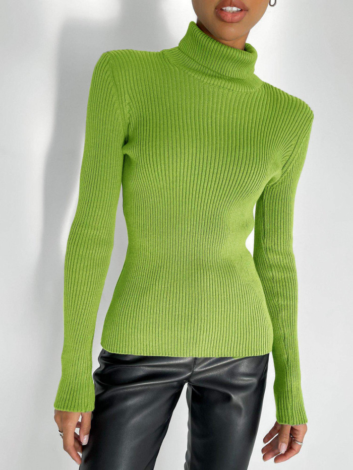Autumn/Winter Layer Slim Fit High Neck Knit Base Sweater