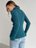 European-style High-necked Knitted Sweater for Women