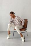 Versatile and Stylish Classic Retro Round Neck Knit Striped Sweater