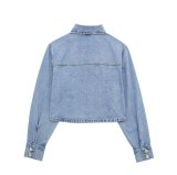 Denim Jacket with High Waist Midi Skirt