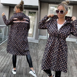 Lady's Elegant Commuter Trench Coat Double-layered Outerwear
