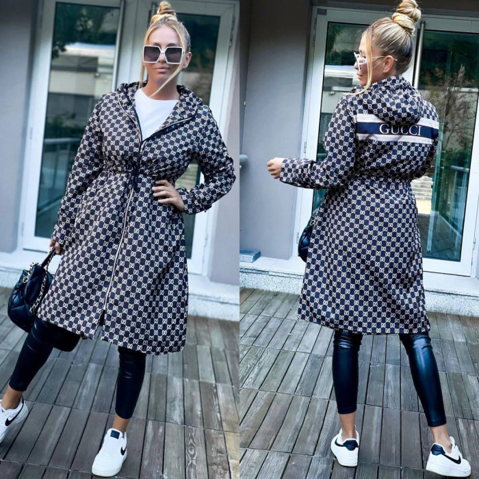 Lady's Elegant Commuter Trench Coat Double-layered Outerwear