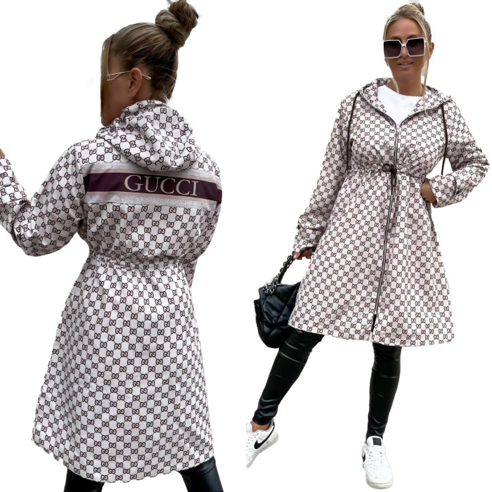 Lady's Elegant Commuter Trench Coat Double-layered Outerwear