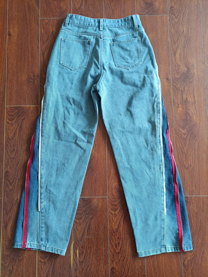 Trendy Dual Zipper Jeans Casual Pants