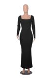 Slim Fit Turtleneck Long Sleeve Knit Dress