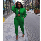 2-Piece Sports Suit with Zipper Jacket  Autumn/Winter Sweatshirt