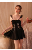 Lace Up Satin High-End Sleepwear