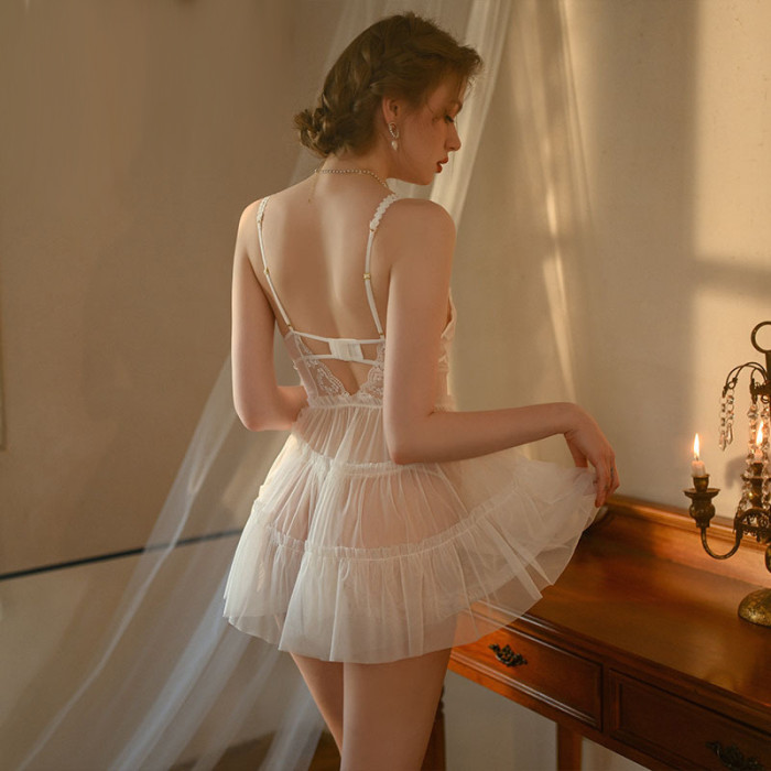 ihoov's Delicate Lace Strap Sleep Dress