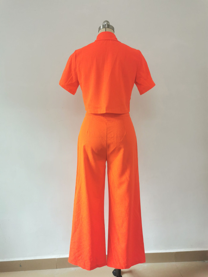 Crop Top and Long Pants Set for Women by ihoov