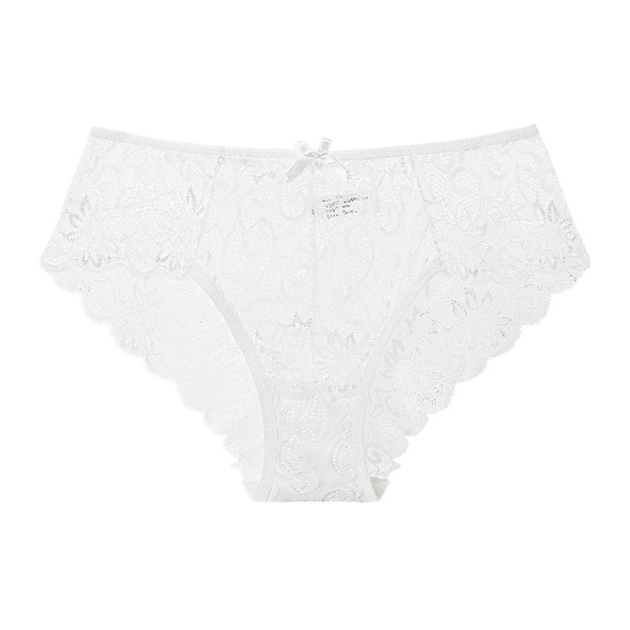 High-waisted Breathable Lace and Floral Women's Underwear