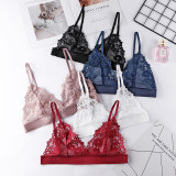 Seductive Wire-free and Sponge-free New Thin Wrapped Chest Girl's Underwear