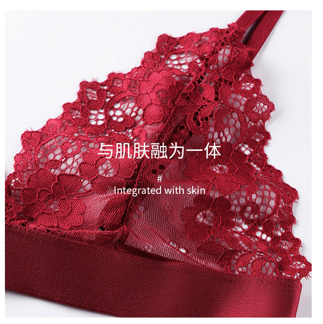 Seductive Wire-free and Sponge-free New Thin Wrapped Chest Girl's Underwear
