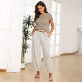 Two Piece Outfits Sweater Sets for Women Lounge Sets Knit Pullover Tops and High Waisted Pants Fashion Loungewear