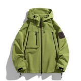 Windproof Waterproof Assault Jacket for Men with Detachable Hood
