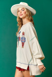 Sweet Sparkle Thickened All-Match Long Sleeve Nutcracker Sweatshirt