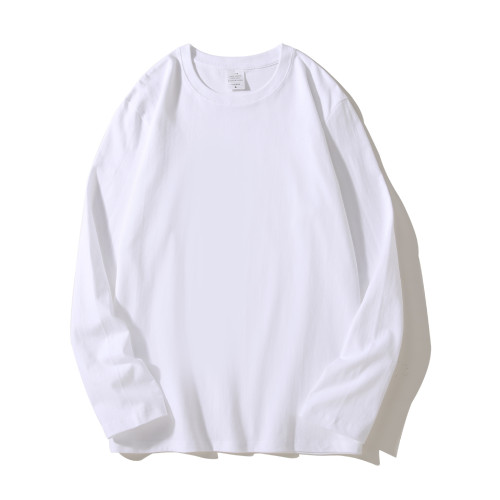 220g Heavy Combed Cotton Round Neck Long Sleeve T-Shirt