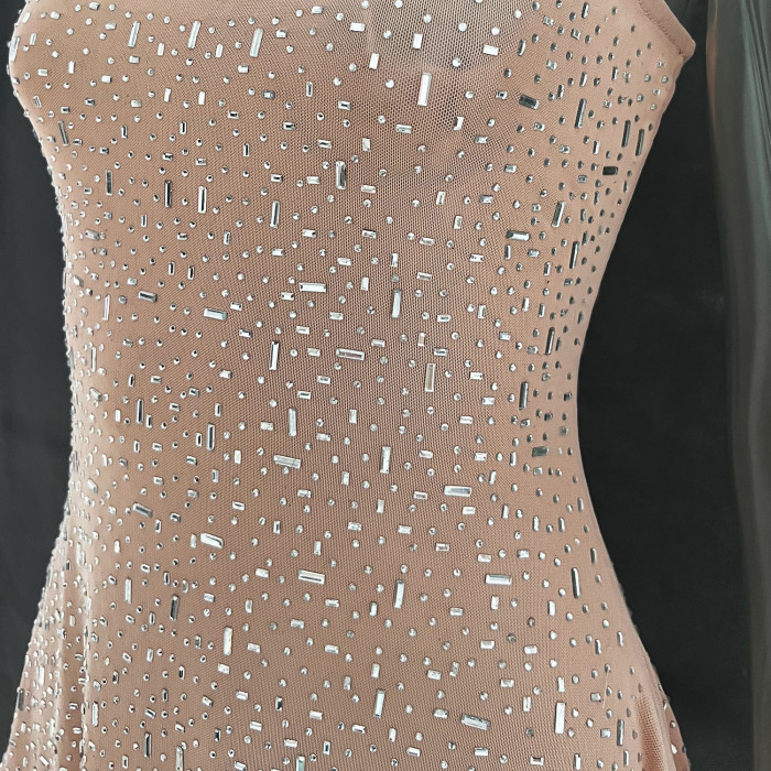 Sparkling Diamond Sensual Mermaid Gown Dress