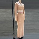 Sexy Rhinestone Top Mermaid Skirt Dress Set