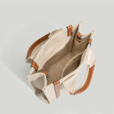Letter Printed Large Capacity Handles Canvas Bag