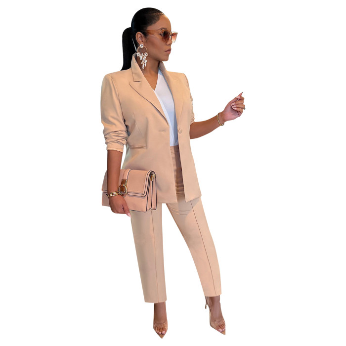 Women's Suit Blazer Trousers Two-piece Office Suit