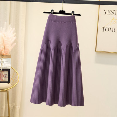 Thick Knitted Midi Skirt