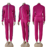 Fashionable Printed Embroidery Two-Piece Activewear Set
