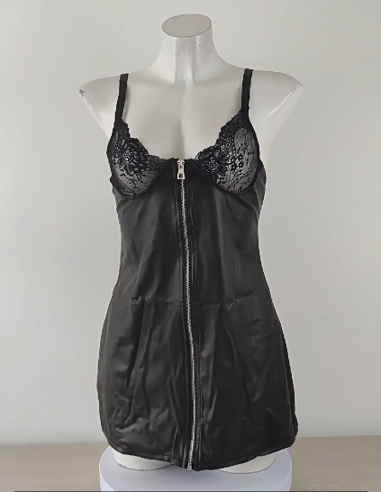 Seductive Women's Leather Bodycon Sexy Dress