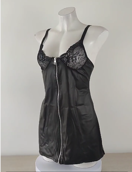 Seductive Women's Leather Bodycon Sexy Dress