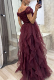 Ihoov Mesh Party Patchwork Maxi Dress
