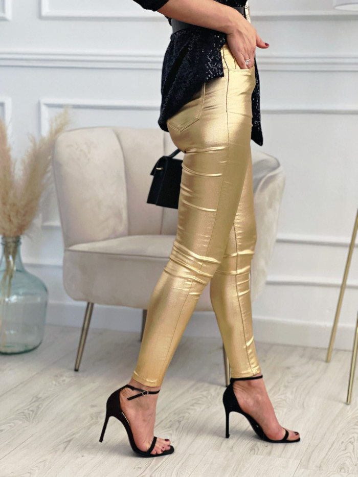 Casual Tight Fitting Pocket Trousers Fashion Women Trousers