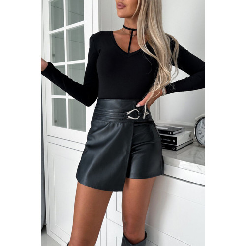 Women's Chic Leather Shorts