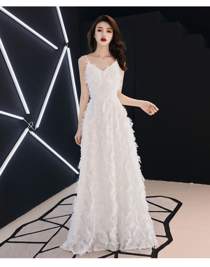 Elegant White Evening Dress for Women