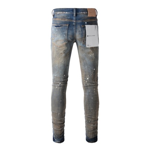 Vintage Style Distressed Denim Jeans