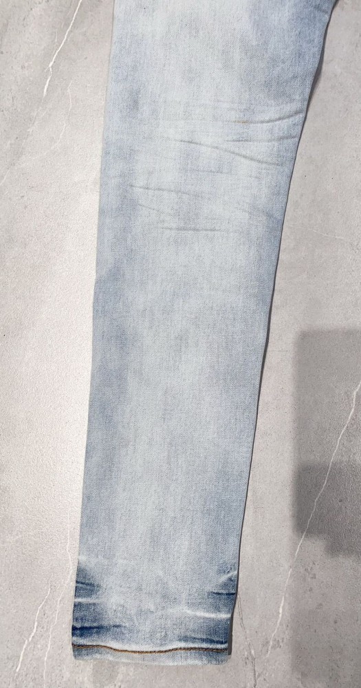 Blue Printed Letter Jeans