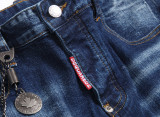 Distressed Patches and Paint Splatter Skinny Jeans