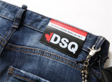 Men's Multiple Badges and Elasticity Slim Fit Distressed Jeans