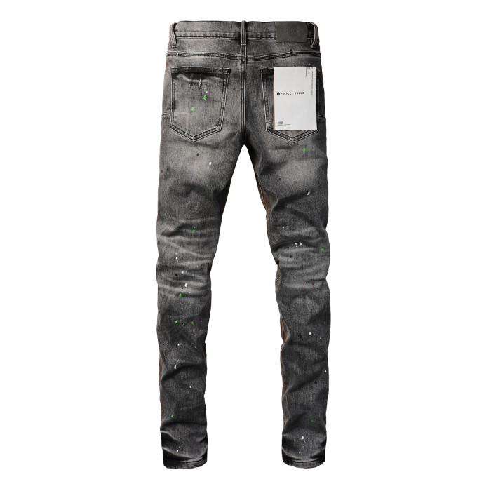 Distressed Two-Tone Wash Jeans