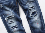 Indigo Blue Distressed Denim Jacket