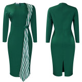 Fashionable Buttocks slimming Round Neck pencil Skirt