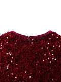 V-neck Velvet Sequin Buttocks Wrapped Formal Dress