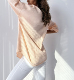 Minimalist Comfort Oversized Solid Color Women's Long Sleeve Shir